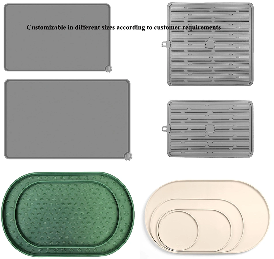 Customised Upgraded Pet Bed Mat Waterproof Non-Slip Silicone Dog Feeding Mat Pet Food Mat